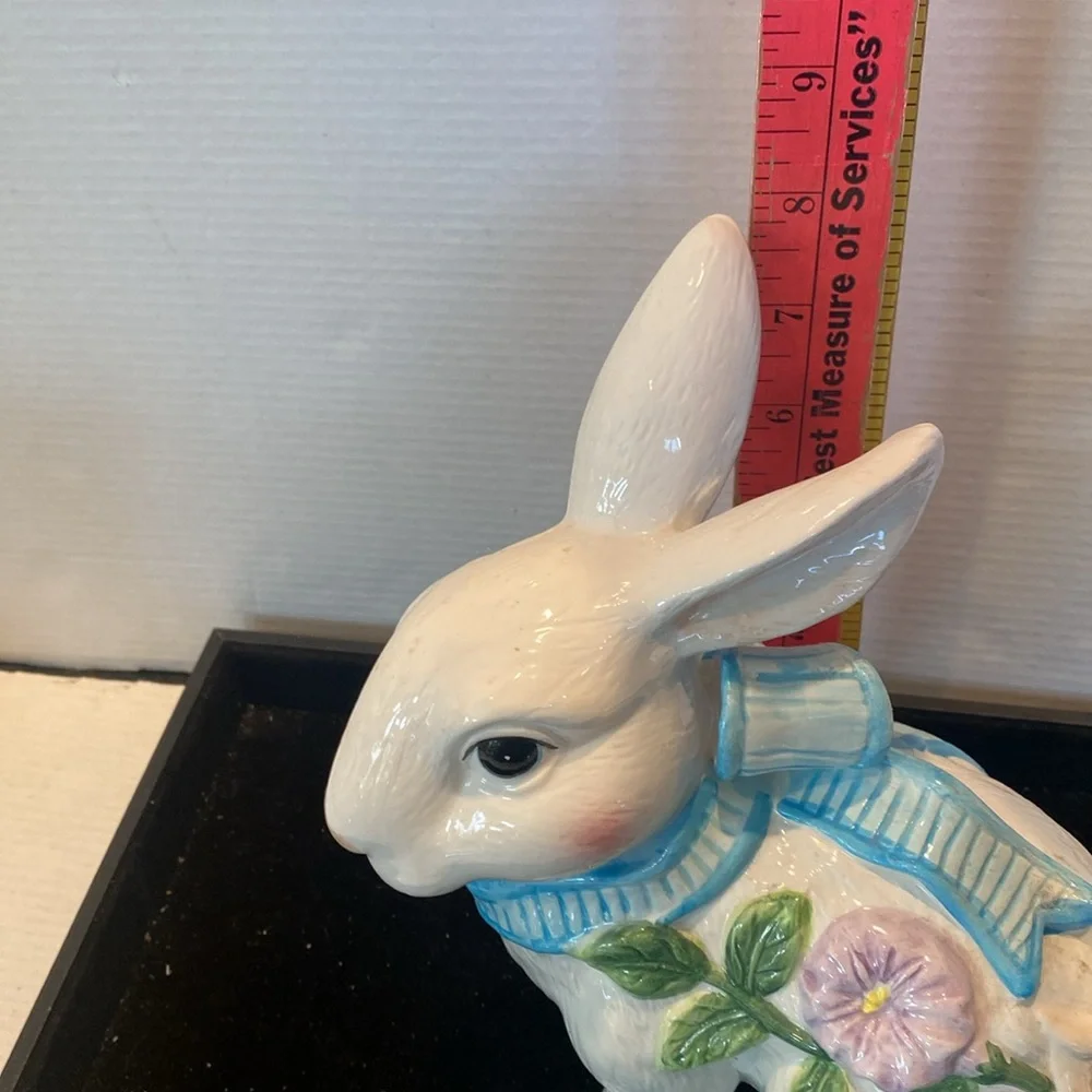 NWT & Vintage 1990s Ceramic Easter Bunny - Picture 5 of 5